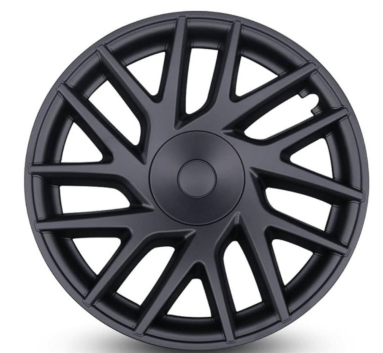 18" Tesla Model 3+ Highland Full Rim Gloss Black / Matt Black Wheel Covers - TESLARY Tesla Shop Accessories Europe Nederlands Dublin Cork Ireland Deutschland Espana Alicante France Italia