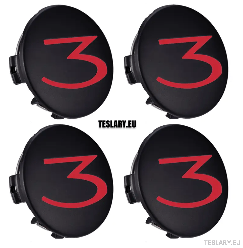 56mm Wheel Centre Caps with Logo for Tesla 3 , Y , S and X - TESLARY Tesla Shop Accessories Europe Nederlands Dublin Cork Ireland Deutschland Espana Alicante France Italia