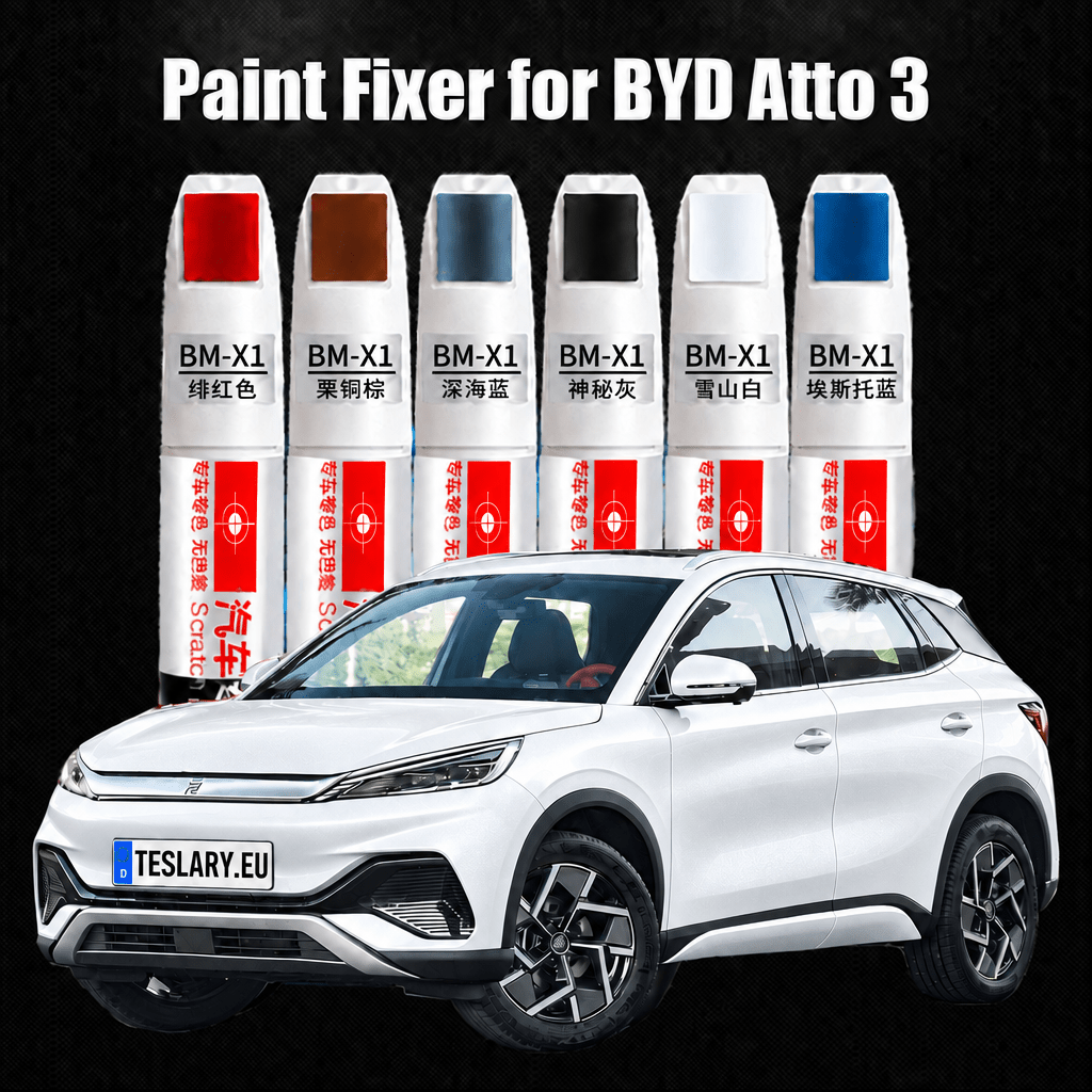 BYD SEAL , ATTO 3 & DOLPHIN Paint Repair Pens for DIY Repairs of Scratches and for Paint Touch Ups - TESLARY Buy Tesla Shop Accessories Europe Nederlands Dublin Cork Ireland Deutschland Espana Iceland Finland France Italia