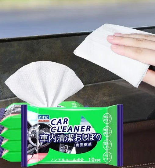 Car Cleaning Wipes ( Wet ) in a pack of 10 for Seat , Dash and More - Ideal for Your Tesla - TESLARY Tesla Shop Accessories Europe Nederlands Dublin Cork Ireland Deutschland Espana Alicante France Italia
