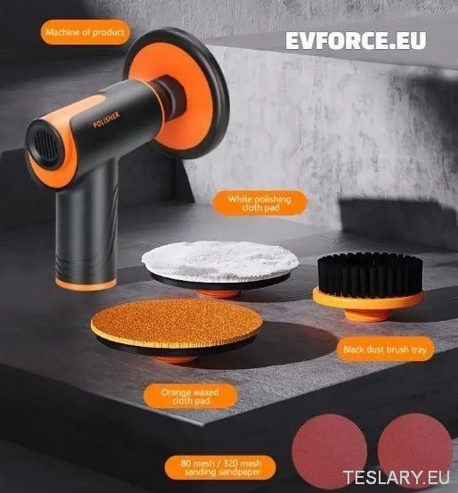 Portable Mini Cordless Car Polishing Machine for Tesla , BYD , MG & More - TESLARY Tesla Shop Accessories Europe Nederlands Ireland Deutschland Espana Alicante France Italia