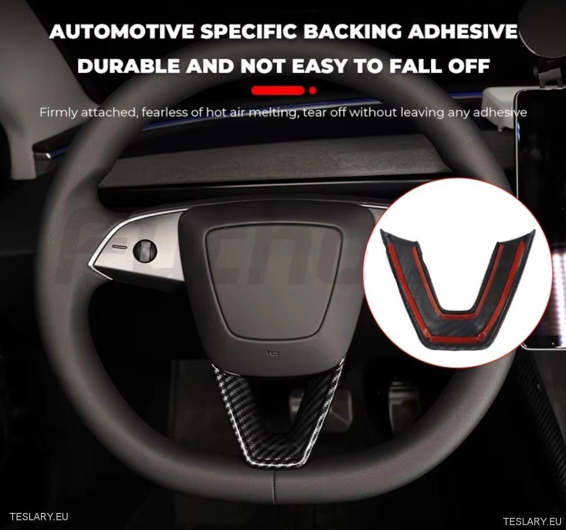 Tesla Model 3 Highland Steering Wheel Decorative Trim - TESLARY Tesla Shop Accessories Europe Nederlands Ireland Deutschland Espana Alicante France Italia