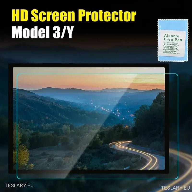 Tesla Model 3 / Y Tempered Glass Screen Protector - TESLARY Tesla Shop Accessories Europe Nederlands Ireland Deutschland Espana Alicante France Italia