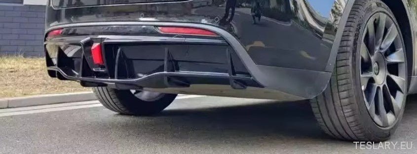 TESLA MODEL Y REAR BUMPER DIFFUSER ABS CUSTOM FIT - TESLARY Tesla Shop Accessories Europe Nederlands Ireland Deutschland Espana Alicante France Italia