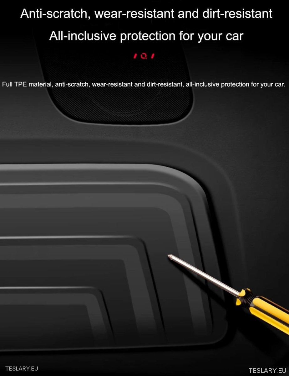Tesla Model Y Trunk Door Premium TPE Heavy Duty Protective Mat - TESLARY Tesla Shop Accessories Europe Nederlands Ireland Deutschland Espana Alicante France Italia