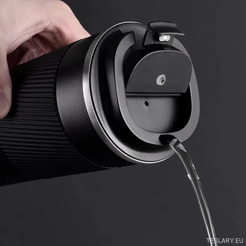 Tesla Series Stainless Steel Thermal Mug with Tesla Logo - TESLARY Tesla Shop Accessories Europe Nederlands Ireland Deutschland Espana Alicante France Italia