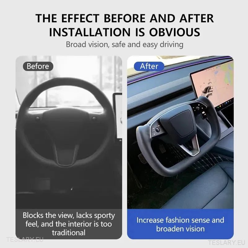 Tesla Yoke Style Steering Wheel for Model 3 Highland - TESLARY Tesla Shop Accessories Europe Nederlands Ireland Deutschland Espana Alicante France Italia