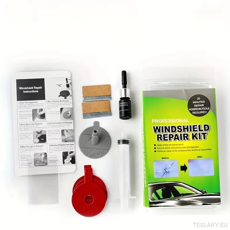 Windscreen Glass Crack Repair Kit - TESLARY Tesla Shop Accessories Europe Nederlands Ireland Deutschland Espana Alicante France Italia