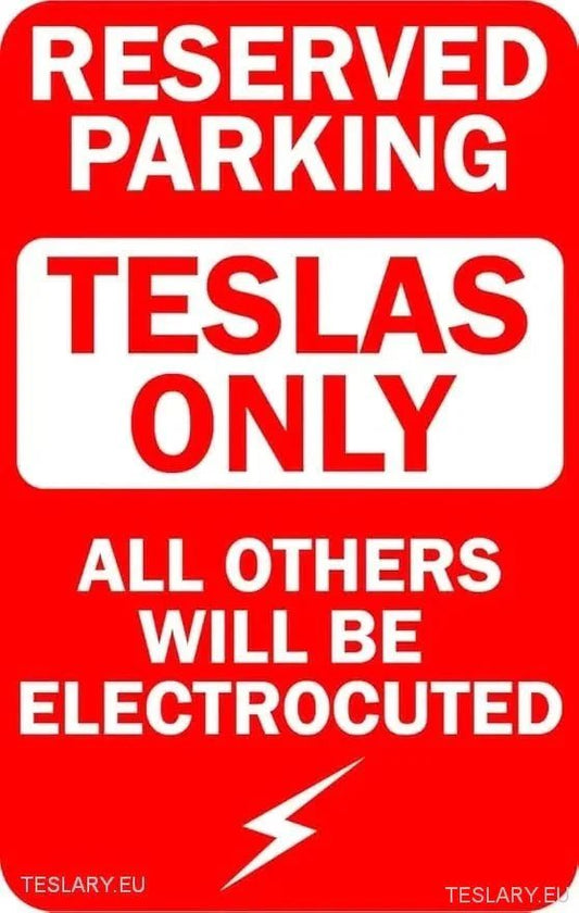 Accesorios Tesla: Cartel Exclusivo para Estacionamiento