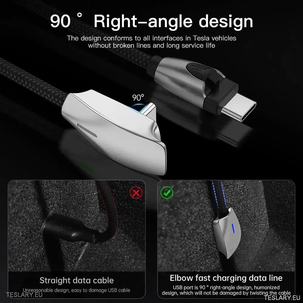 Accessori Premium Tesla: Cavi USB-C per Guida Eccellente