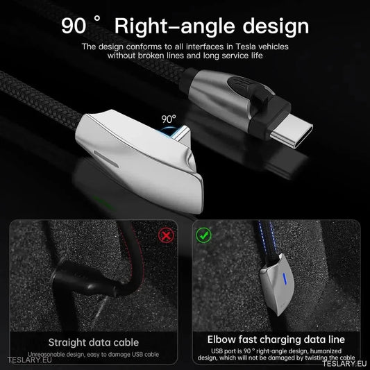 Accessori Premium Tesla: Cavi USB-C per Guida Eccellente