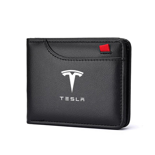 Acessórios Tesla: Carteira Premium de Couro Macio