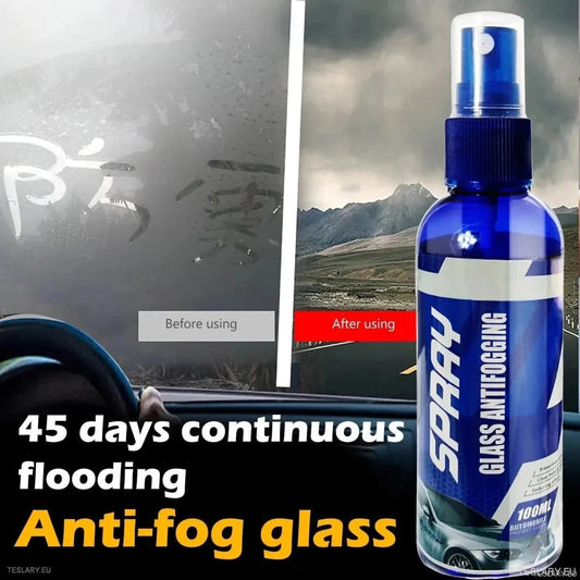 Anti-Fogging Glass Spray für klare Sicht im Tesla
