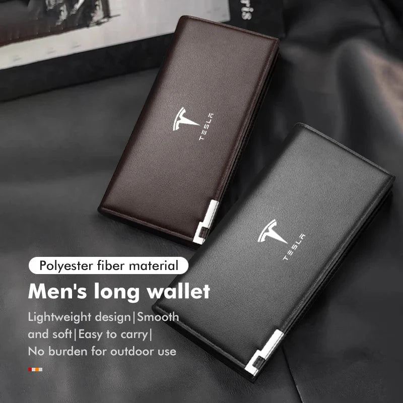 Ontdek de Tesla RFID Blocking Leer Zipper Wallet