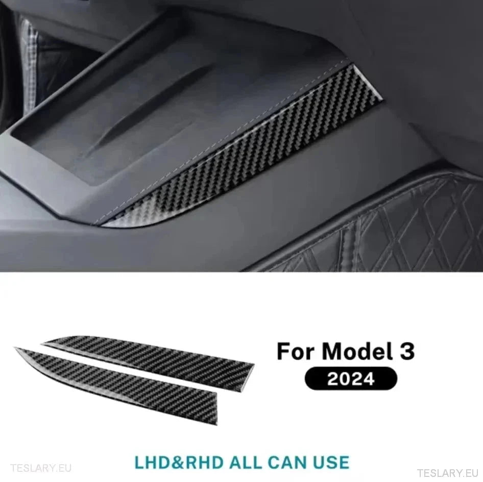 Ontdek Real Soft Carbon Fiber Side Trim voor Tesla 3 en Y