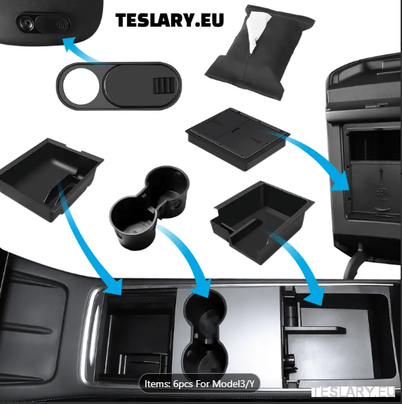 Tesla Model 3 und Y: Ultimatives 6-teilige Organizer-Paket