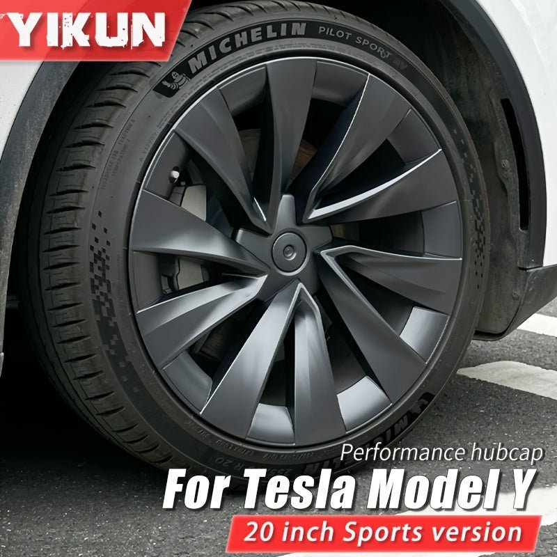 Upgrade Tesla Model Y met Matte Black Wielcovers