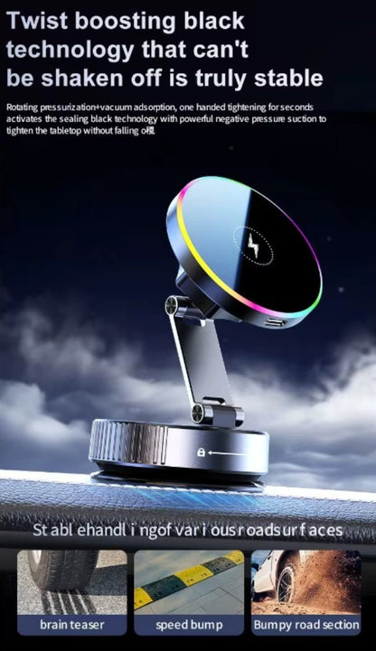 15W Wireless Car Charger Car Phone Holder with Charging Can 360 Rotate & Foldable - TESLARY Tesla Shop Accessories Europe Nederlands Dublin Cork Ireland Deutschland Espana Alicante France Italia