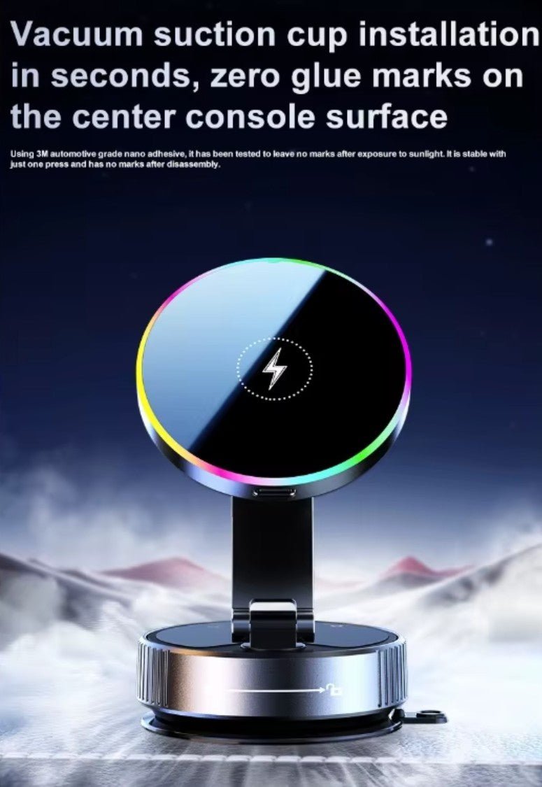 15W Wireless Car Charger Car Phone Holder with Charging Can 360 Rotate & Foldable - TESLARY Tesla Shop Accessories Europe Nederlands Dublin Cork Ireland Deutschland Espana Alicante France Italia