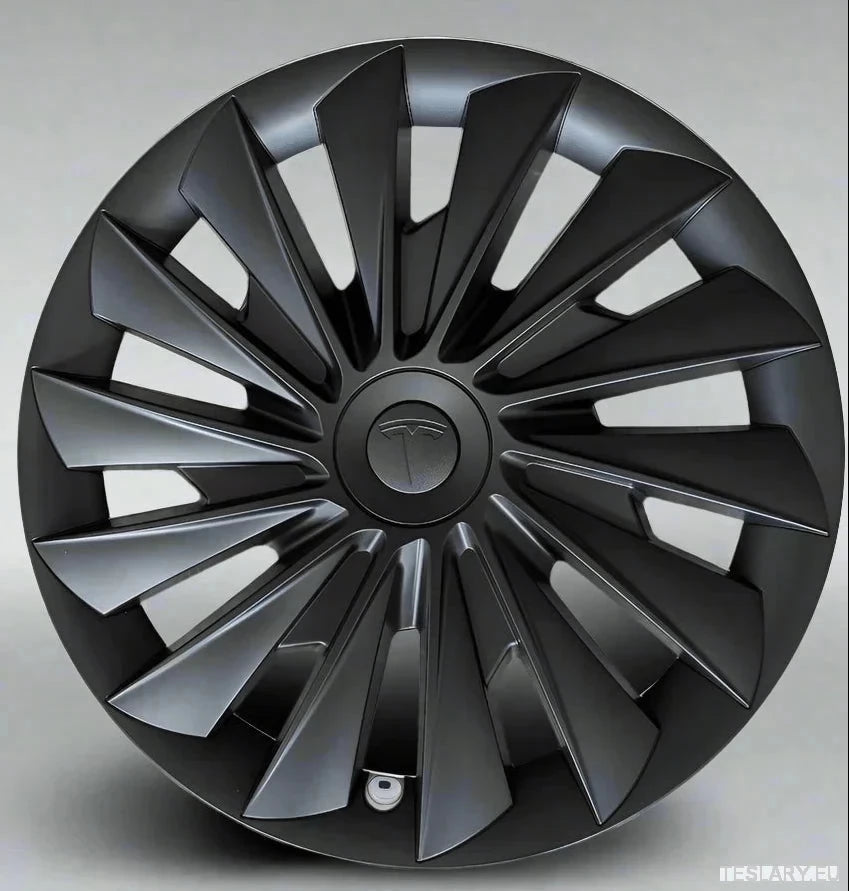 18" Tesla Model 3+ Highland Performance Induction Style Wheel Covers - Matte Black - TESLARY Tesla Shop Accessories Europe Nederlands Dublin Cork Ireland Deutschland Espana Alicante France Italia