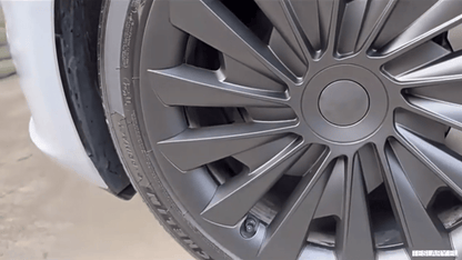 18" Tesla Model 3+ Highland Performance Induction Style Wheel Covers - Matte Black - TESLARY Tesla Shop Accessories Europe Nederlands Dublin Cork Ireland Deutschland Espana Alicante France Italia