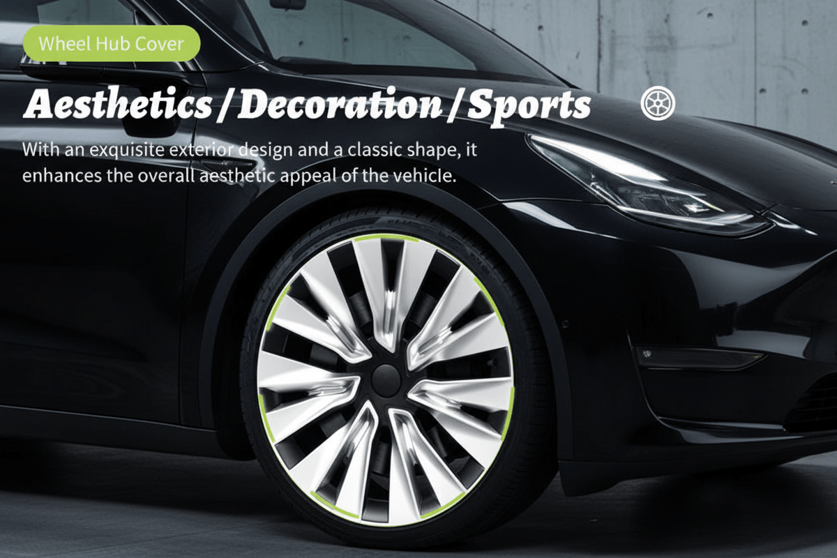 19" Silver & Black Wheel Covers for Model Y 2021 - 2025 - TESLARY Buy Tesla Shop Accessories Europe Nederlands Dublin Cork Ireland Deutschland Espana Iceland Finland France Italia