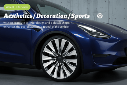 19" Silver & Black Wheel Covers for Model Y 2021 - 2025 - TESLARY Buy Tesla Shop Accessories Europe Nederlands Dublin Cork Ireland Deutschland Espana Iceland Finland France Italia