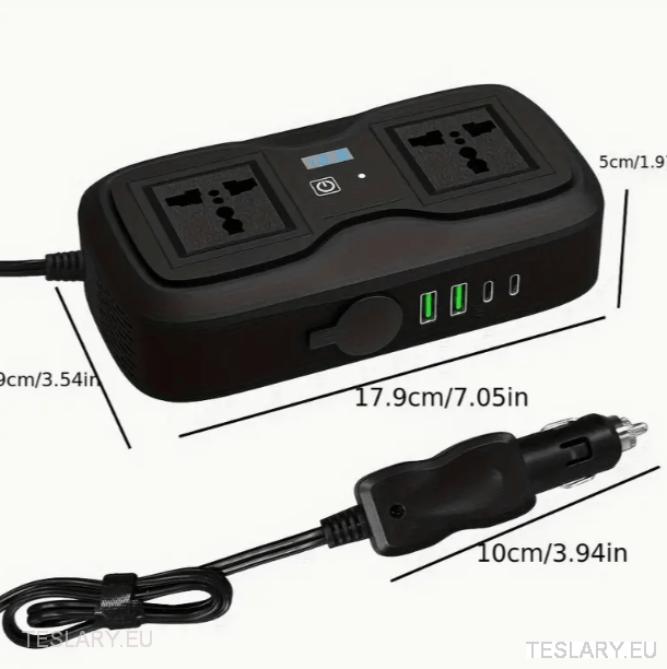 200 Watt 12 - 15V 220V Inverter Compatible with Tesla Cars ( UK & IRELAND ONLY ) - TESLARY Tesla Shop Accessories Europe Nederlands Dublin Cork Ireland Deutschland Espana Alicante France Italia