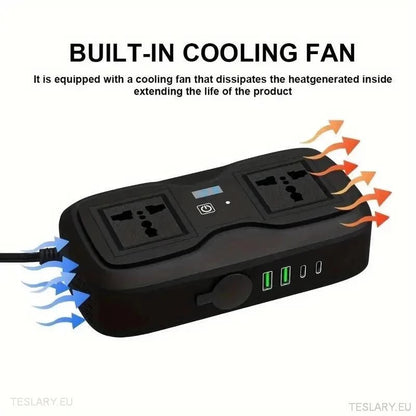 200 Watt 12 - 15V 220V Inverter Compatible with Tesla Cars ( UK & IRELAND ONLY ) - TESLARY Tesla Shop Accessories Europe Nederlands Dublin Cork Ireland Deutschland Espana Alicante France Italia