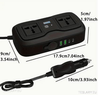 200 Watt 12 - 15V 220V Inverter Compatible with Tesla Cars ( UK & IRELAND ONLY ) - TESLARY Tesla Shop Accessories Europe Nederlands Dublin Cork Ireland Deutschland Espana Alicante France Italia