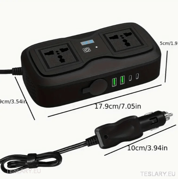 200 Watt 12 - 15V 220V Inverter Compatible with Tesla Cars ( UK & IRELAND ONLY ) - TESLARY Tesla Shop Accessories Europe Nederlands Dublin Cork Ireland Deutschland Espana Alicante France Italia