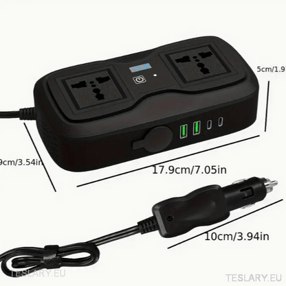 200 Watt 12 - 15V 220V Inverter Compatible with Tesla Cars ( UK & IRELAND ONLY ) - TESLARY Tesla Shop Accessories Europe Nederlands Dublin Cork Ireland Deutschland Espana Alicante France Italia
