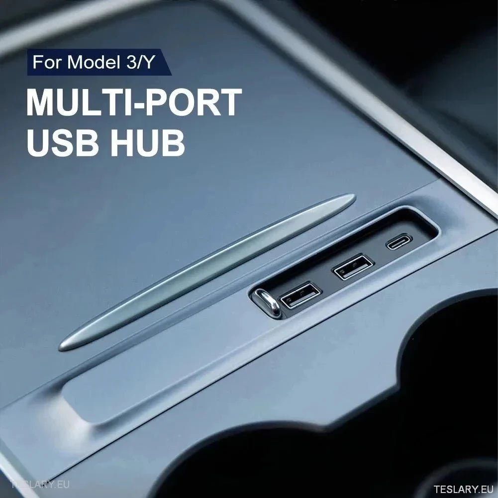 3 in 1 USB Premium Expansion Hub for Tesla 3/Y - TESLARY Tesla Shop Accessories Europe Nederlands Dublin Cork Ireland Deutschland Espana Alicante France Italia