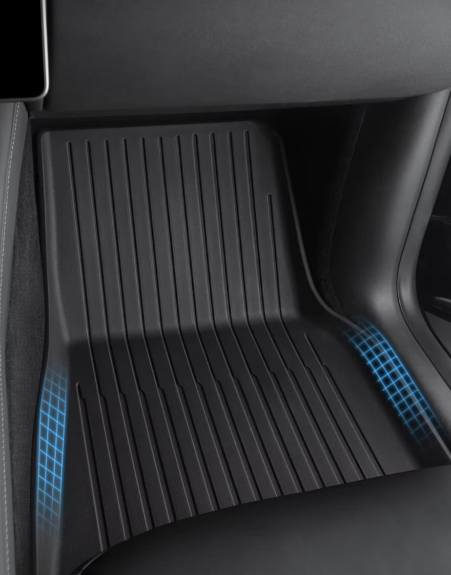 3D TPE All Weather Floor Mats LHD for Tesla Model 3 , Model 3 Highland , Model Y and Model Juniper - TESLARY Tesla Shop Accessories Europe Nederlands Dublin Cork Ireland Deutschland Espana Alicante France Italia