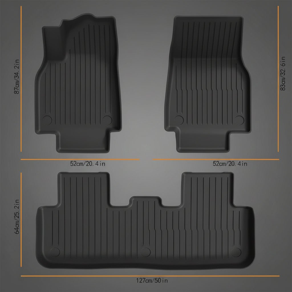 3D TPE All Weather Floor Mats LHD for Tesla Model 3 , Model 3 Highland , Model Y and Model Juniper - TESLARY Tesla Shop Accessories Europe Nederlands Dublin Cork Ireland Deutschland Espana Alicante France Italia