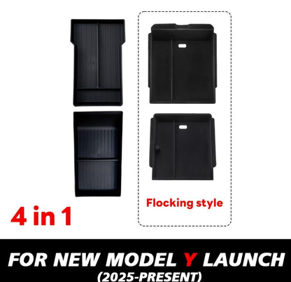 4 in 1 Storage Organiser Set for Centre and Front Console of the Tesla Model Y+ Juniper - TESLARY Tesla Shop Accessories Europe Nederlands Dublin Cork Ireland Deutschland Espana Alicante France Italia