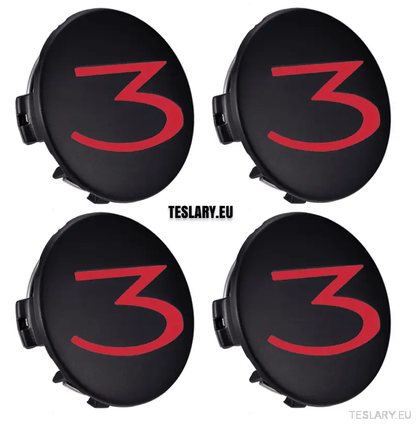 56mm Wheel Centre Caps with Logo for Tesla 3 , Y , S and X - TESLARY Tesla Shop Accessories Europe Nederlands Dublin Cork Ireland Deutschland Espana Alicante France Italia