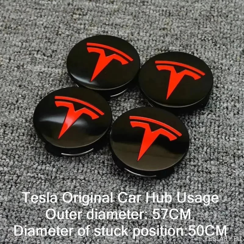56mm Wheel Centre Caps with Logo for Tesla 3 , Y , S and X - TESLARY Tesla Shop Accessories Europe Nederlands Ireland Deutschland Espana Alicante France Italia