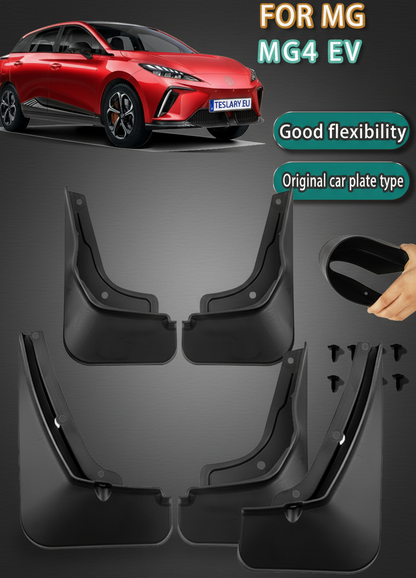 MG4 MG EV4 ACCESSORIES MUDGUARDS MUDFLAPS BUY FROM IRELAND AND EUROPES TESLARY.EU