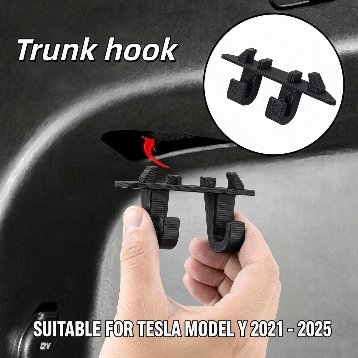 Trunk Charging Port Storage Hooks for Tesla Model Y 2021 - 2025