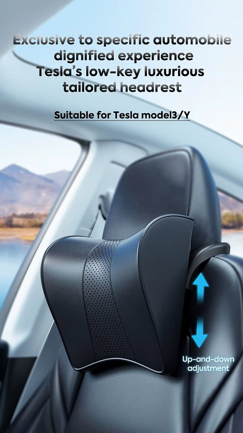 Premium Headrest Pillow with Support for Neck for Tesla Model 3 , Y , Highland & Juniper