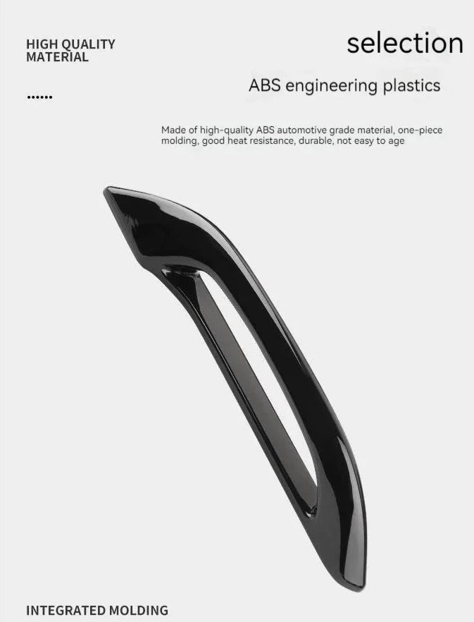 4x Gloss Black ABS Antifreeze Door Handle Covers For Tesla Model Y / Model 3 – External