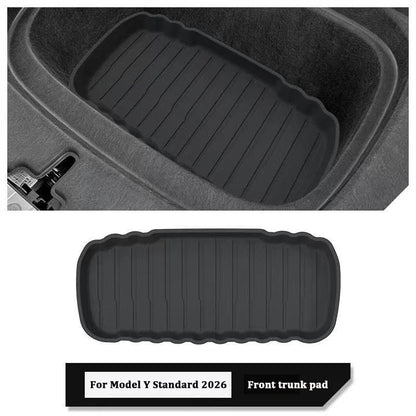 Tesla Model Y Juniper Standard 2026 RWD TPEF Frunk Trunk Mats Protectors Europe Buy From Teslary.eu - Ireland - Poland - Deutschland - Norge - Portugal