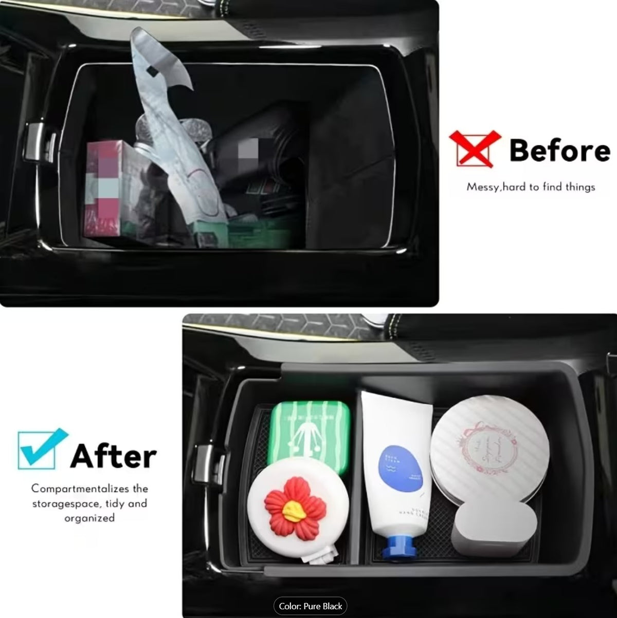 Center Console Storage Tray for Volkswagen ID.4 2026, 2025, 2024, 2023