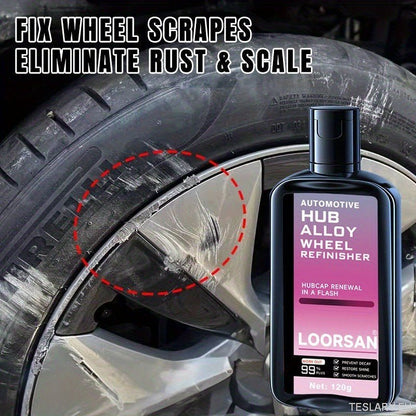 Automotive Hub Wheel Refinisher, Alloy Wheel Scratch Repair Paste, Car Maintenance Polishing Cream for Rust & Scale Removal - TESLARY Tesla Shop Accessories Europe Nederlands Dublin Cork Ireland Deutschland Espana Alicante France Italia