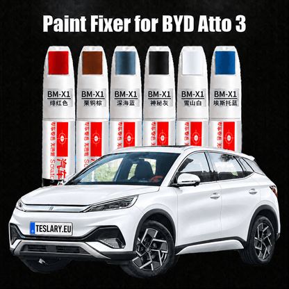 BYD SEAL , ATTO 3 & DOLPHIN Paint Repair Pens for DIY Repairs of Scratches and for Paint Touch Ups - TESLARY Buy Tesla Shop Accessories Europe Nederlands Dublin Cork Ireland Deutschland Espana Iceland Finland France Italia