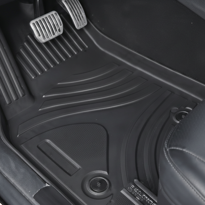 Elegant Stylish Car Floor Mats All-Weather TPE Mats for [RHD] Tesla MODELY 2022-2024