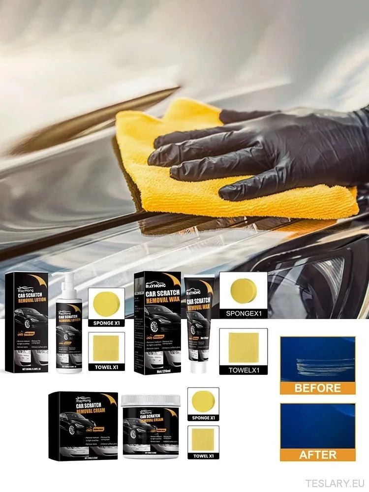 Car Paint Care Scratch Removal Lotion Paint Care Kit Repair Polishing for Tesla and other EVs - TESLARY Tesla Shop Accessories Europe Nederlands Ireland Deutschland Espana Alicante France Italia