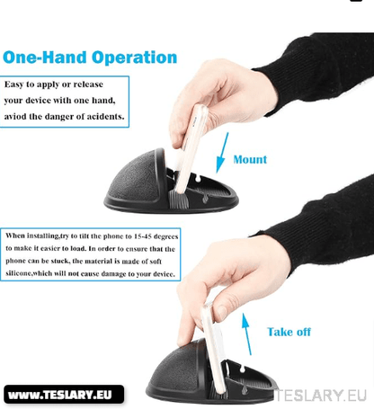 Car Phone Holder Multi - Function - Anti Slip Silicone Dash Phone Holder - TESLARY Tesla Shop Accessories Europe Nederlands Dublin Cork Ireland Deutschland Espana Alicante France Italia
