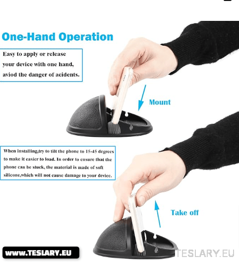 Car Phone Holder Multi - Function - Anti Slip Silicone Dash Phone Holder - TESLARY Tesla Shop Accessories Europe Nederlands Dublin Cork Ireland Deutschland Espana Alicante France Italia